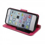 Wholesale iPhone 5C Slim Flip Leather Wallet Case (Pink)